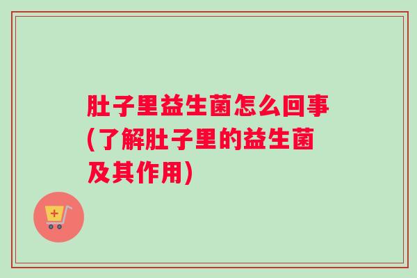 肚子里益生菌怎么回事(了解肚子里的益生菌及其作用)