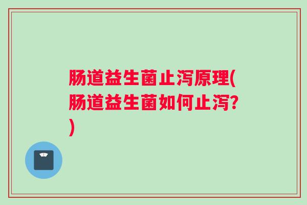 肠道益生菌止泻原理(肠道益生菌如何止泻？)