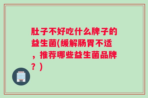 肚子不好吃什么牌子的益生菌(缓解肠胃不适，推荐哪些益生菌品牌？)