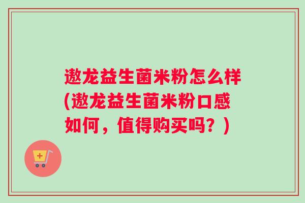 遨龙益生菌米粉怎么样(遨龙益生菌米粉口感如何，值得购买吗？)