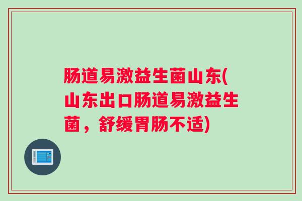 肠道易激益生菌山东(山东出口肠道易激益生菌，舒缓胃肠不适)