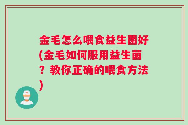 金毛怎么喂食益生菌好(金毛如何服用益生菌？教你正确的喂食方法)