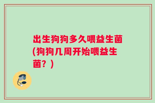 出生狗狗多久喂益生菌(狗狗几周开始喂益生菌？)