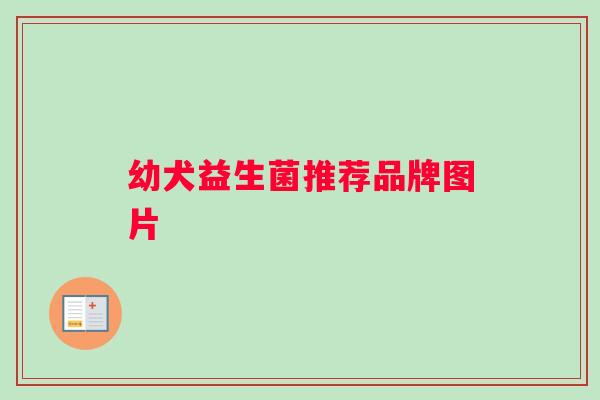 幼犬益生菌推荐品牌图片