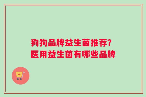狗狗品牌益生菌推荐？医用益生菌有哪些品牌