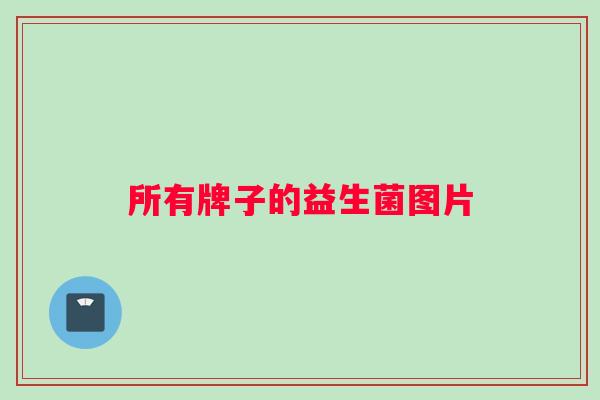 所有牌子的益生菌图片