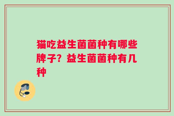 猫吃益生菌菌种有哪些牌子？益生菌菌种有几种