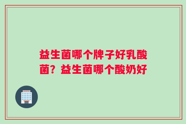 益生菌哪个牌子好乳酸菌？益生菌哪个酸奶好