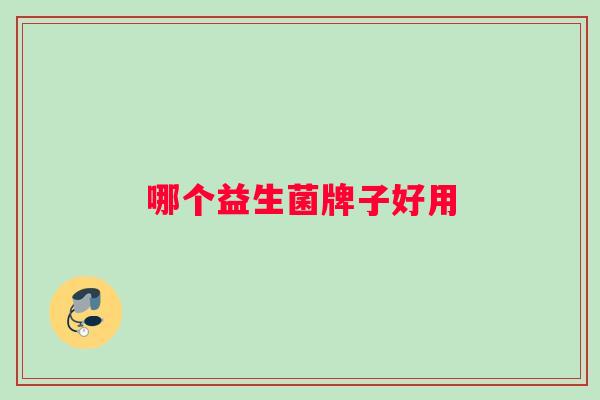 哪个益生菌牌子好用