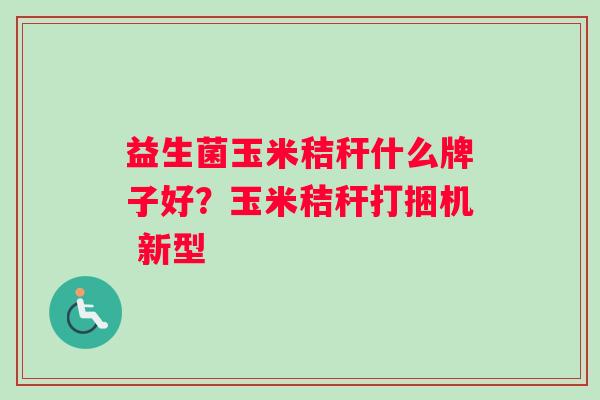 益生菌玉米秸秆什么牌子好？玉米秸秆打捆机 新型