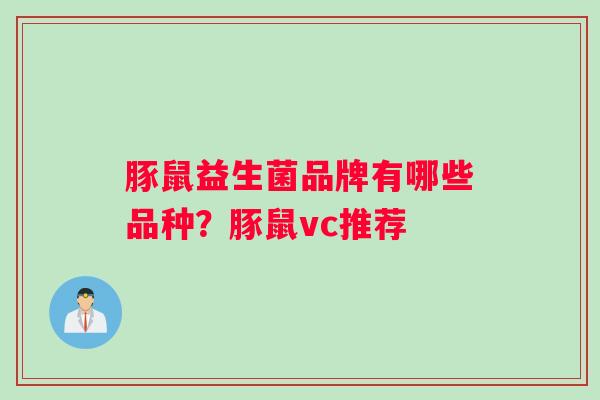 豚鼠益生菌品牌有哪些品种？豚鼠vc推荐