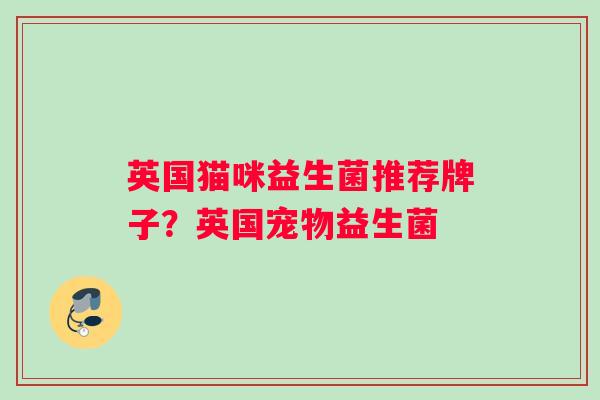 英国猫咪益生菌推荐牌子？英国宠物益生菌