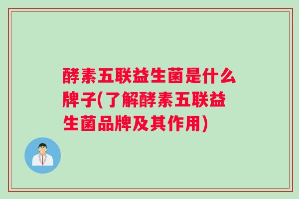 酵素五联益生菌是什么牌子(了解酵素五联益生菌品牌及其作用)