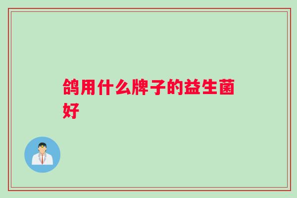 鸽用什么牌子的益生菌好