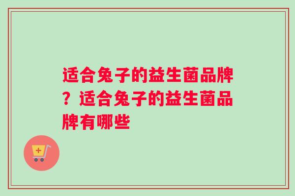 适合兔子的益生菌品牌？适合兔子的益生菌品牌有哪些