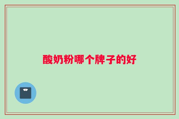 酸奶粉哪个牌子的好