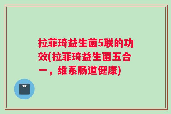 拉菲琦益生菌5联的功效(拉菲琦益生菌五合一，维系肠道健康)