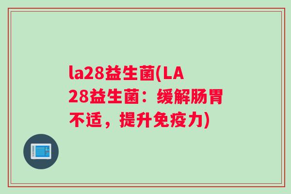 la28益生菌(LA28益生菌：缓解肠胃不适，提升免疫力)