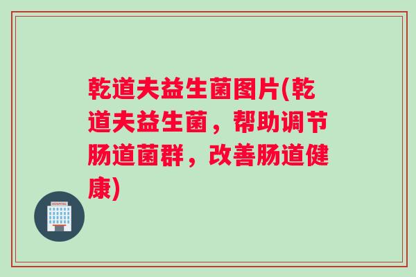 乾道夫益生菌图片(乾道夫益生菌，帮助调节肠道菌群，改善肠道健康)