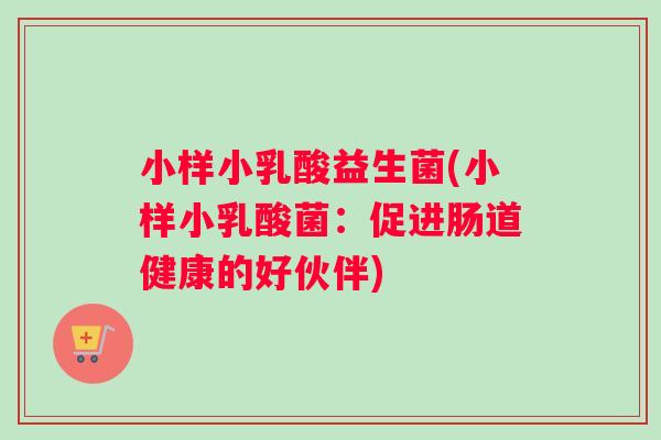 小样小乳酸益生菌(小样小乳酸菌：促进肠道健康的好伙伴)