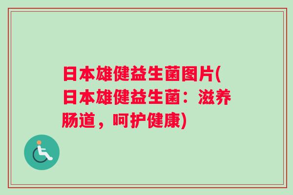 日本雄健益生菌图片(日本雄健益生菌：滋养肠道，呵护健康)
