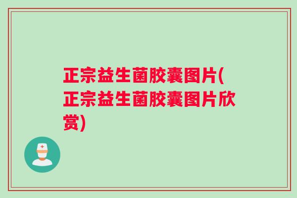 正宗益生菌胶囊图片(正宗益生菌胶囊图片欣赏)