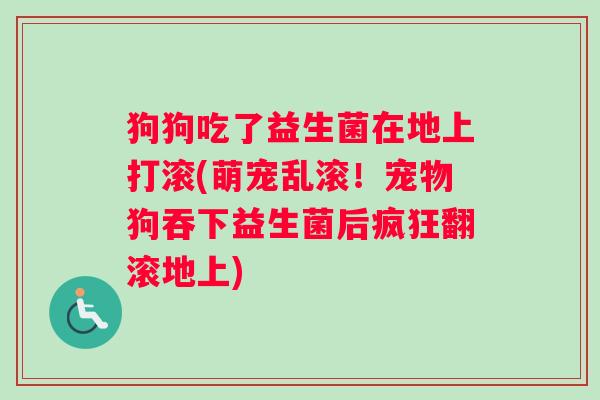 狗狗吃了益生菌在地上打滚(萌宠乱滚！宠物狗吞下益生菌后疯狂翻滚地上)
