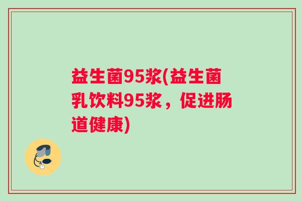 益生菌95浆(益生菌乳饮料95浆，促进肠道健康)