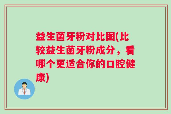 益生菌牙粉对比图(比较益生菌牙粉成分，看哪个更适合你的口腔健康)