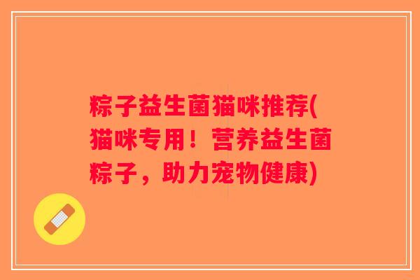 粽子益生菌猫咪推荐(猫咪专用！营养益生菌粽子，助力宠物健康)