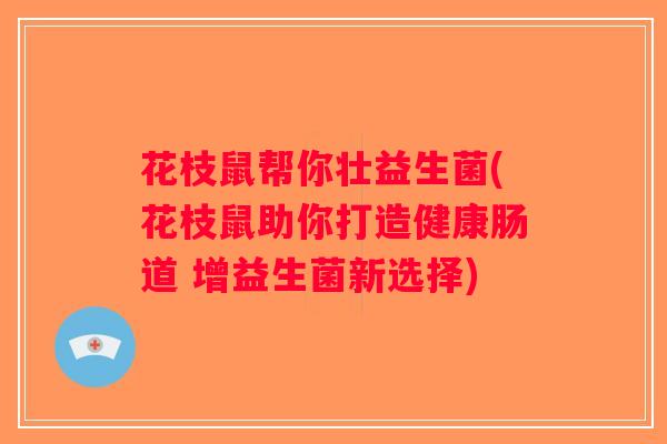 花枝鼠帮你壮益生菌(花枝鼠助你打造健康肠道 增益生菌新选择)