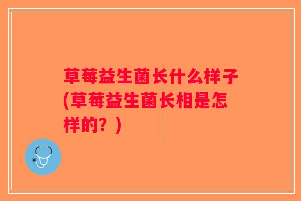 草莓益生菌长什么样子(草莓益生菌长相是怎样的？)