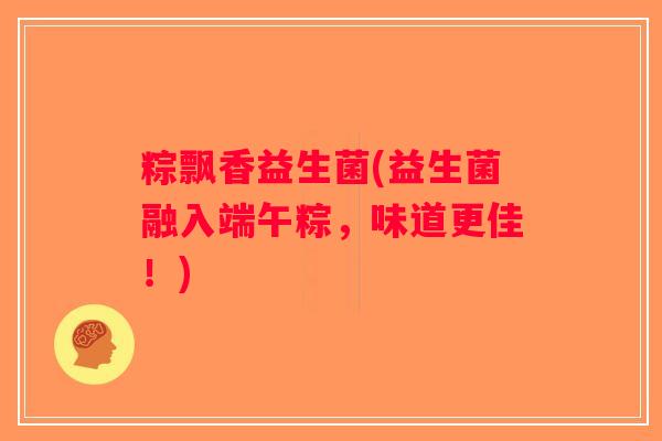 粽飘香益生菌(益生菌融入端午粽，味道更佳！)