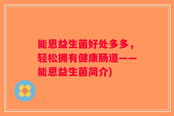 能恩益生菌好处多多，轻松拥有健康肠道——能恩益生菌简介)