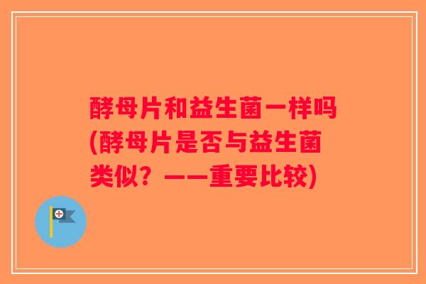 酵母片和益生菌一样吗(酵母片是否与益生菌类似？——重要比较)