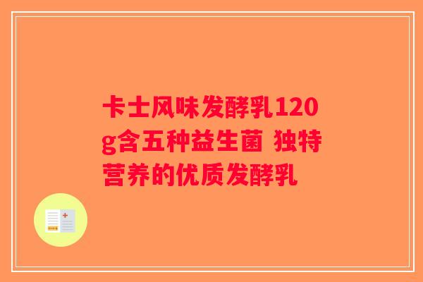 卡士风味发酵乳120g含五种益生菌 独特营养的优质发酵乳