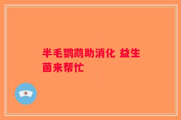 半毛鹦鹉助消化 益生菌来帮忙