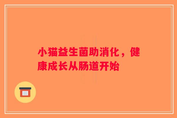 小猫益生菌助消化，健康成长从肠道开始