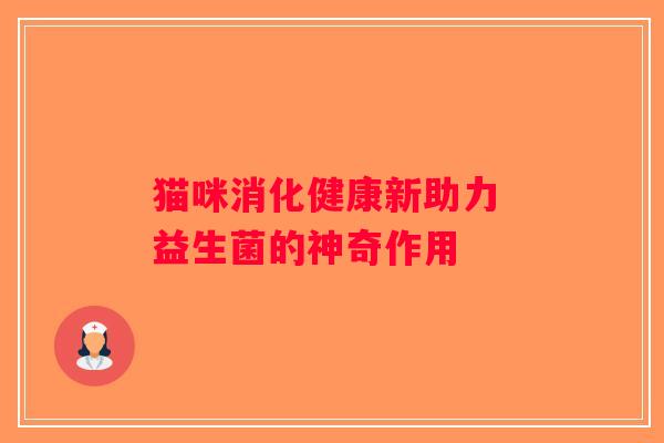 猫咪消化健康新助力 益生菌的神奇作用