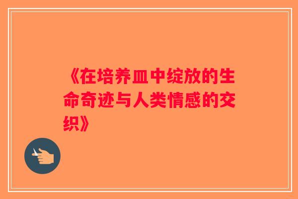 《在培养皿中绽放的生命奇迹与人类情感的交织》