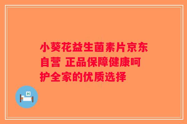 小葵花益生菌素片京东自营 正品保障健康呵护全家的优质选择