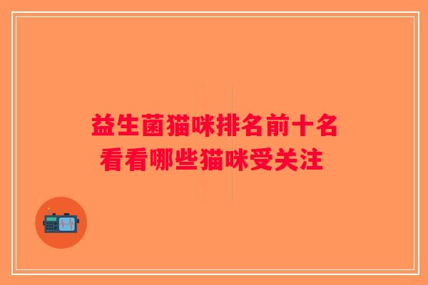 益生菌猫咪排名前十名 看看哪些猫咪受关注
