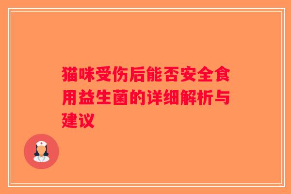 猫咪受伤后能否安全食用益生菌的详细解析与建议