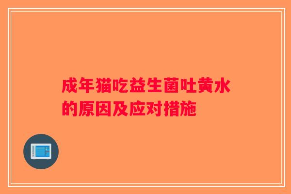 成年猫吃益生菌吐黄水的原因及应对措施