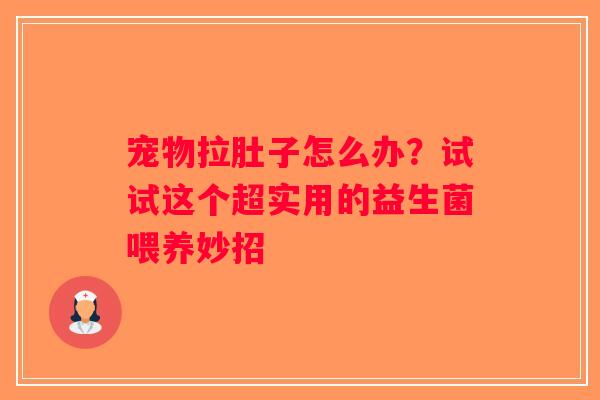 宠物拉肚子怎么办？试试这个超实用的益生菌喂养妙招