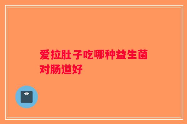 爱拉肚子吃哪种益生菌对肠道好